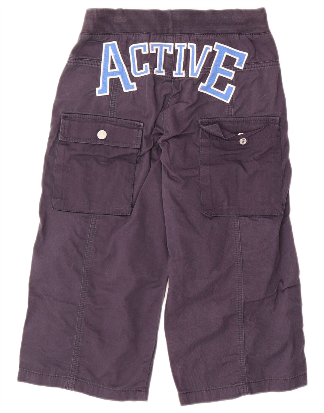 BENETTON drenge grafiske cargo bukser 10-11 år XL W28 L18 marineblå