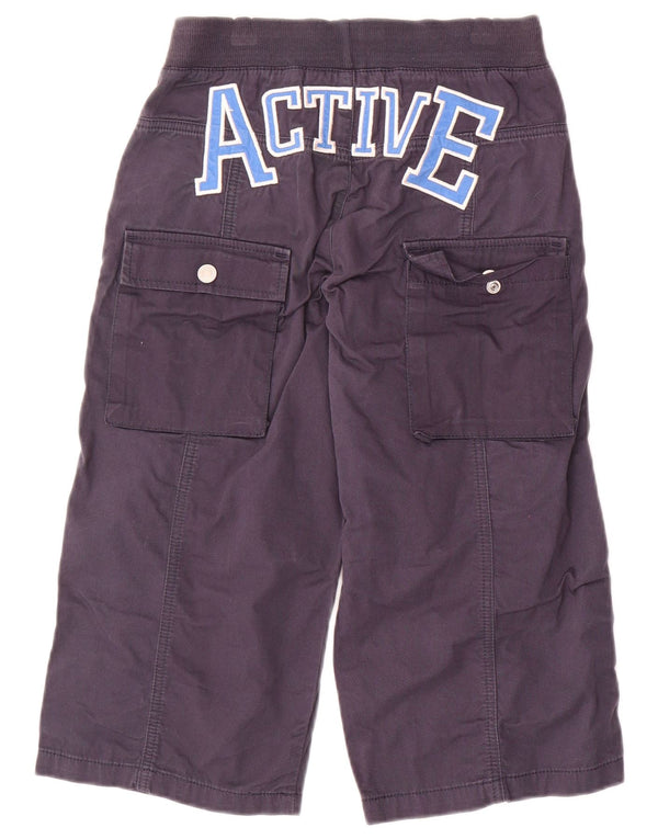 BENETTON drenge grafiske cargo bukser 10-11 år XL W28 L18 marineblå