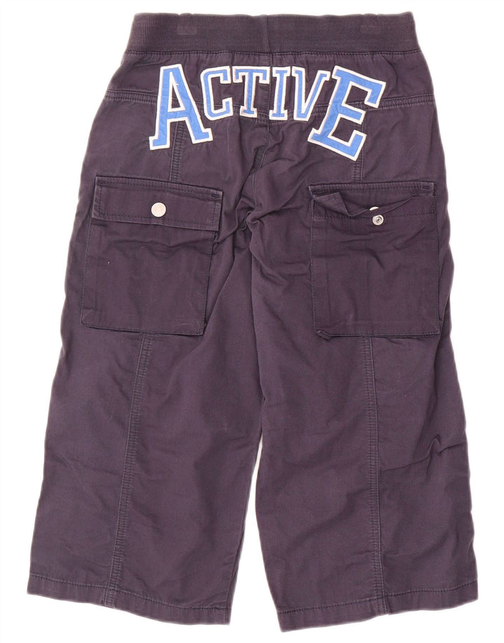 BENETTON drenge grafiske cargo bukser 10-11 år XL W28 L18 marineblå