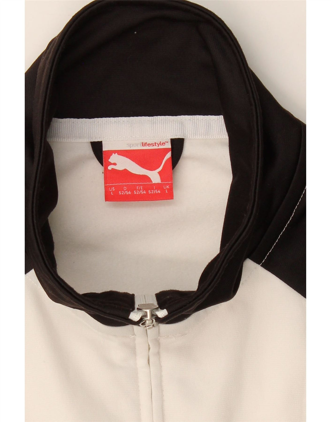 PUMA Mens Tracksuit Top Jacket Large White Colourblock Polyester Vintage Puma and Second-Hand Puma from Messina Hembry 
