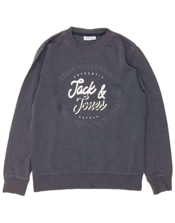 Jack & Jones Herre grafisk sweatshirt Jumper Medium Grå