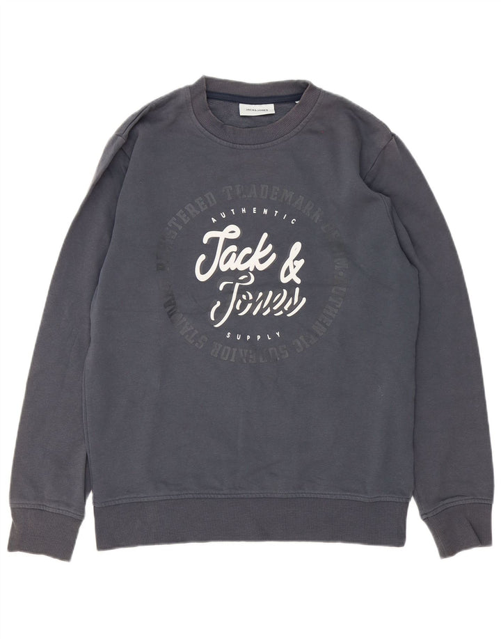Jack & Jones Herre grafisk sweatshirt Jumper Medium Grå