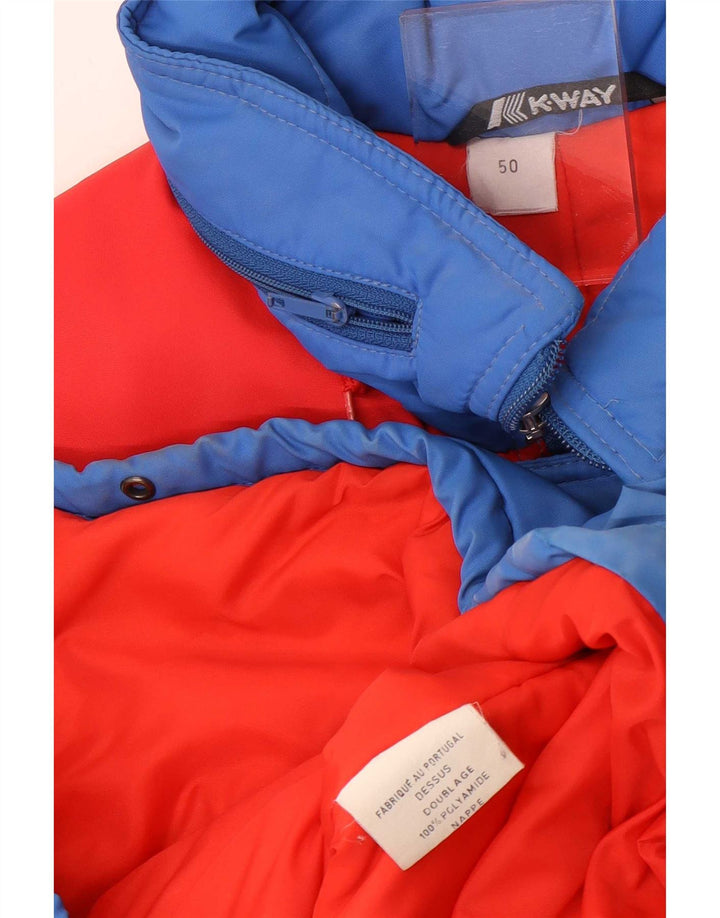 K-Way Herre Hætte Skijakke EU 50 Large Red Colourblock