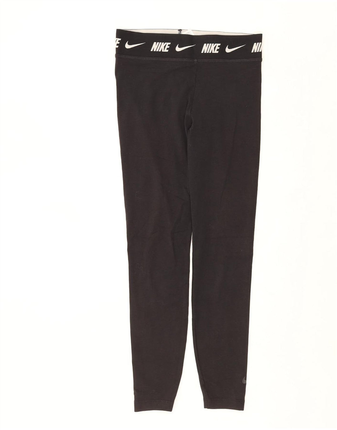 NIKE Dame Tight Fit Grafiske Leggings UK 12 Medium Sort Bomuld