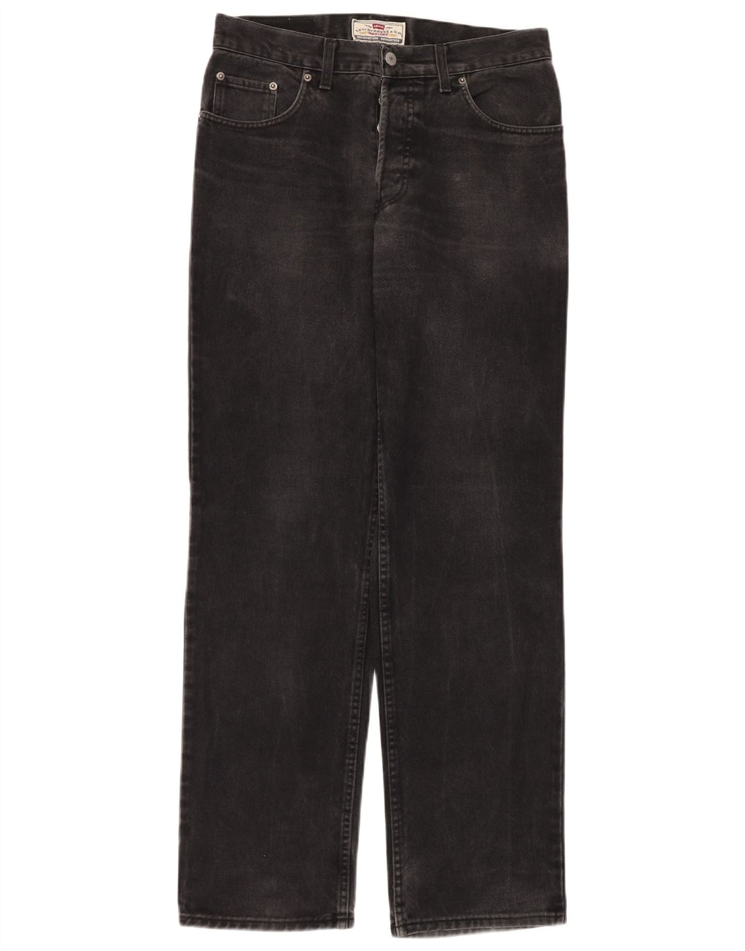 Levi's Straight Jeans til mænd W33 L34 Sort bomuld