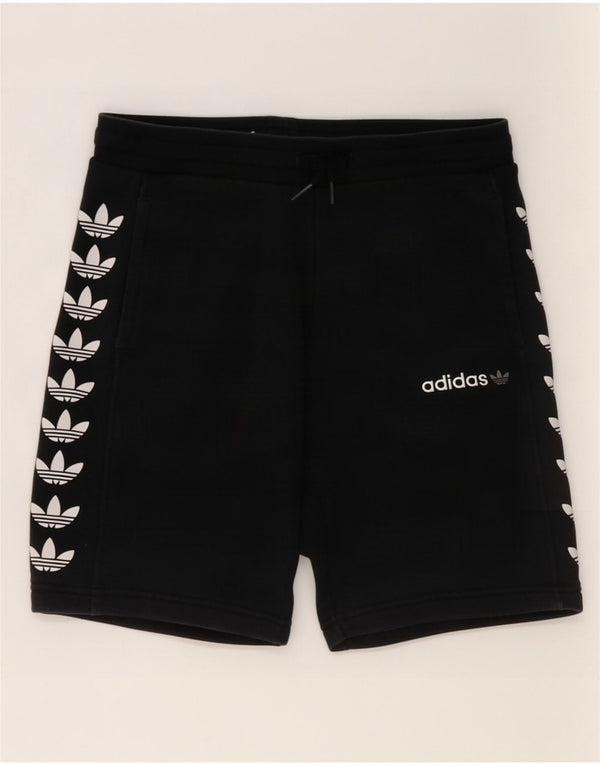 Adidas drenge grafiske sportsshorts 11-12 år sort bomuld