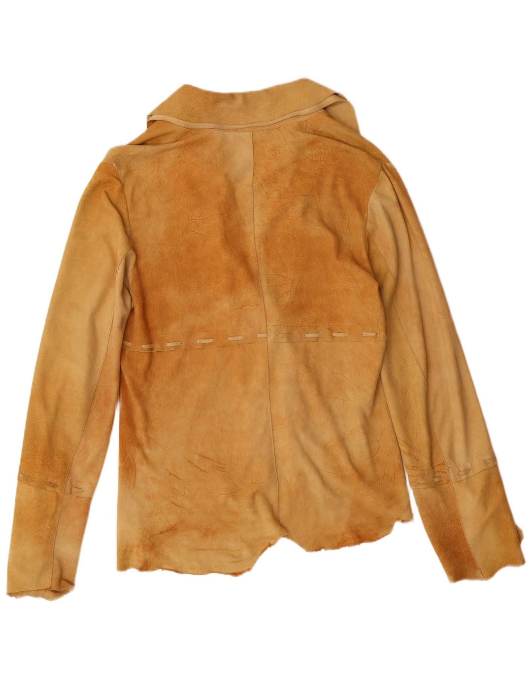 Fontanelli Dame Ruskindsskjortejakke IT 46 Stort Beige Læder