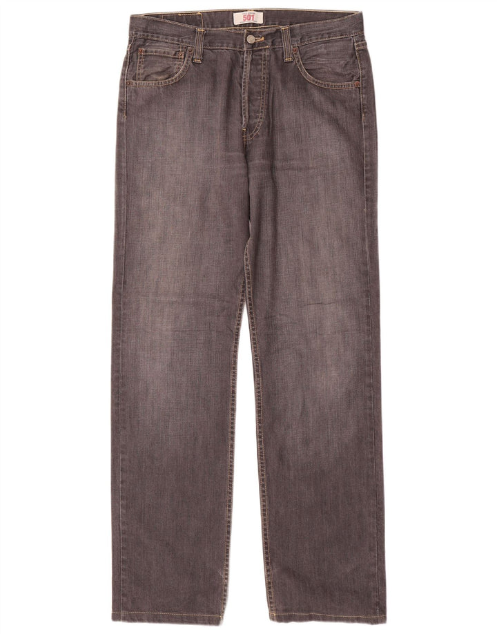 Levi's Herre 501 Straight Jeans W32 L32 Grå Bomuld