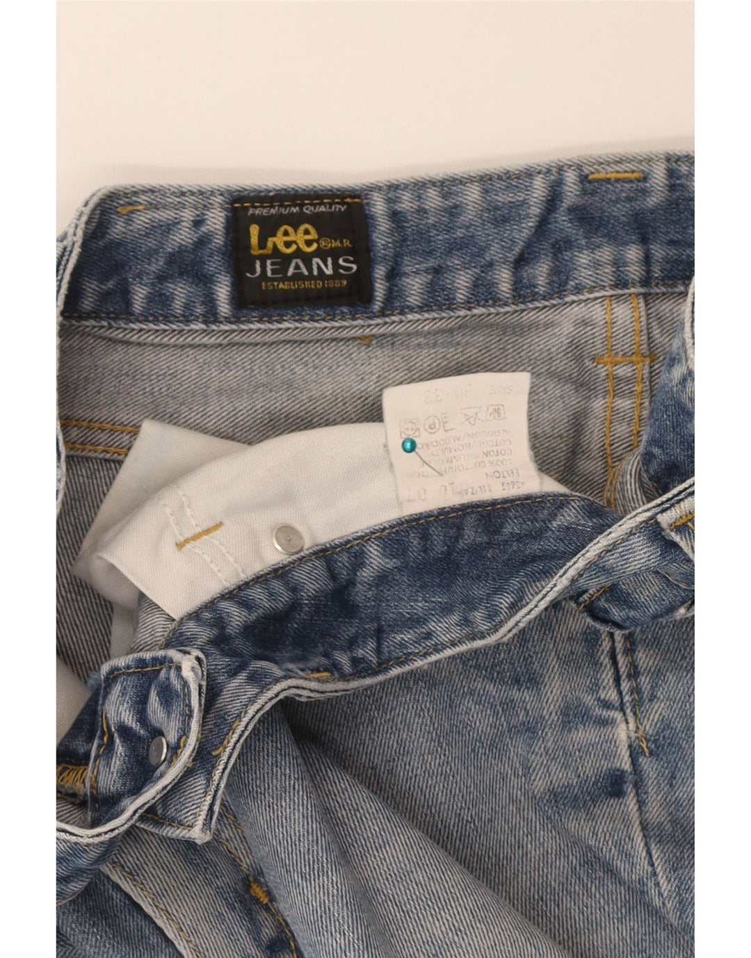 Lee Herre Felton Denim Shorts W30 Medium Blue Bomuld