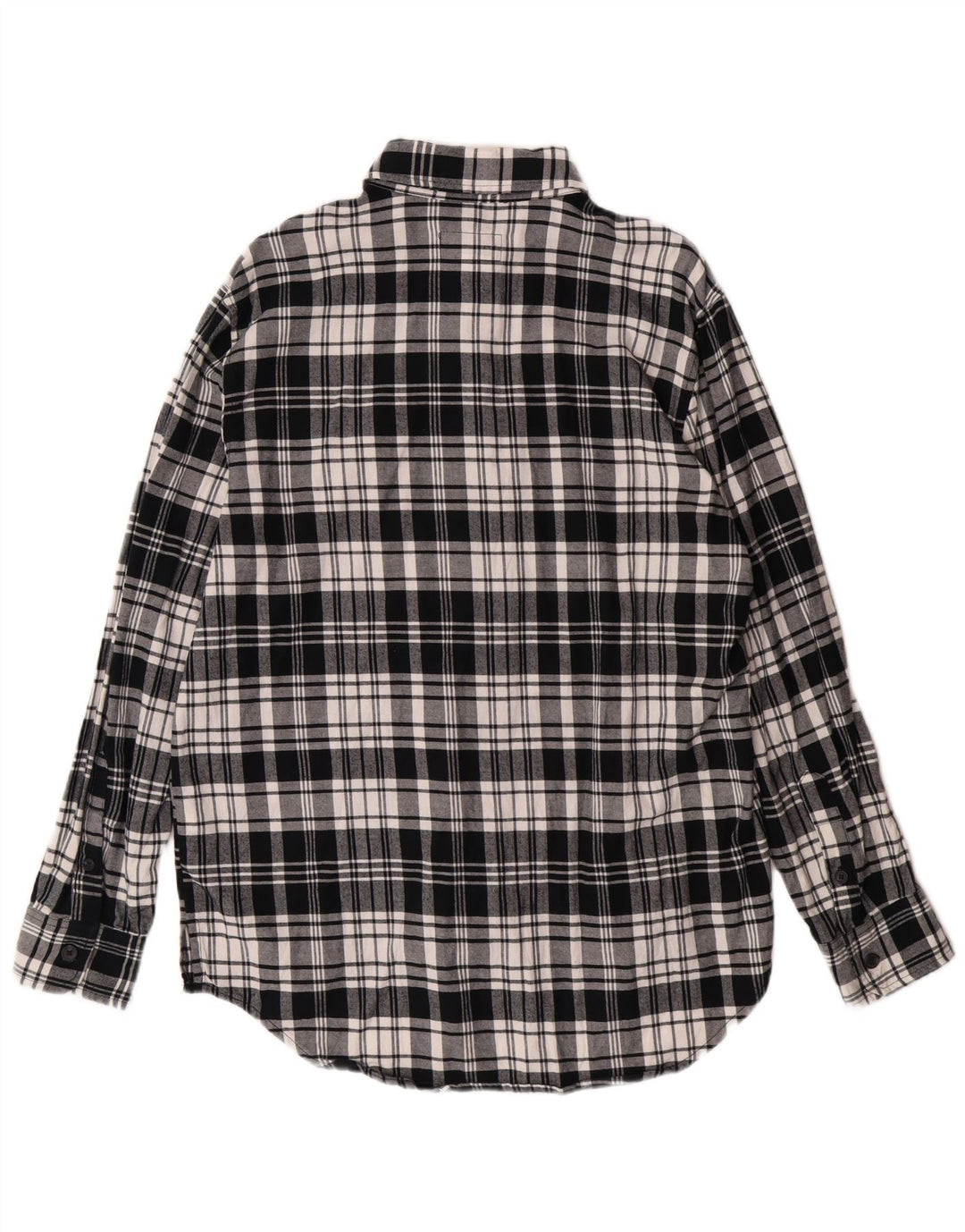 ORIGINAL BRUG Herre Flanelskjorte Medium Sort Ternet Bomuld