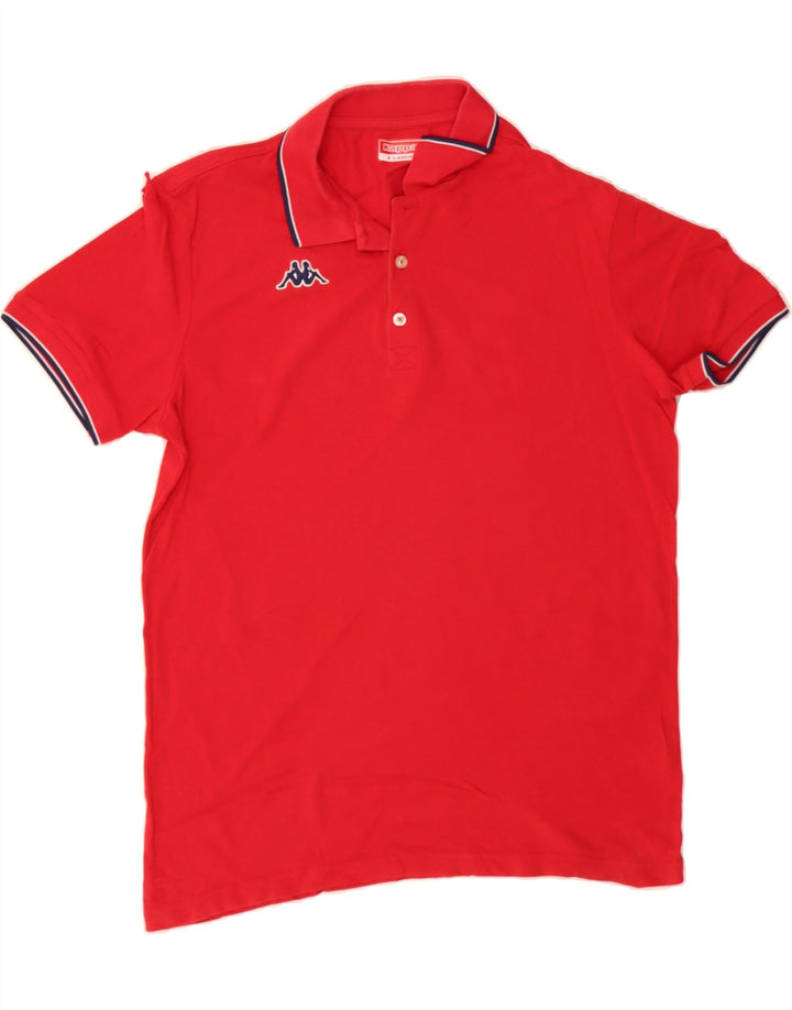 KAPPA Mens Polo Shirt XL Red Cotton Vintage Kappa and Second-Hand Kappa from Messina Hembry 