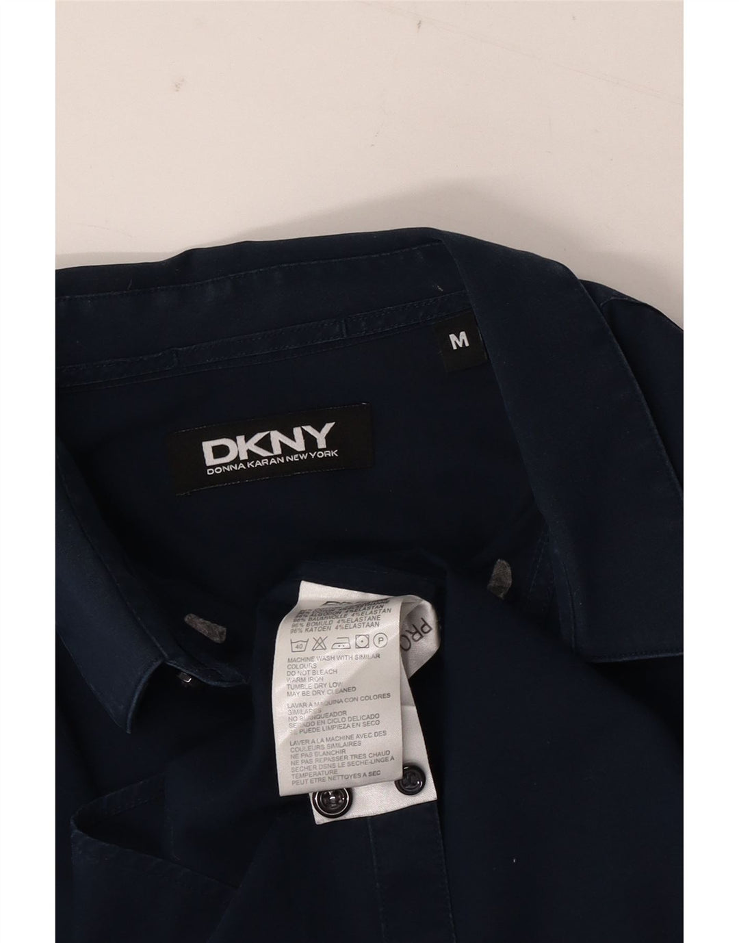DKNY Herreskjorte Medium Navyblå Bomuld