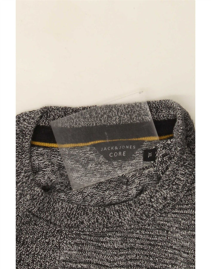 Jack & Jones Herre sweater med rund hals XL Grå Flecked