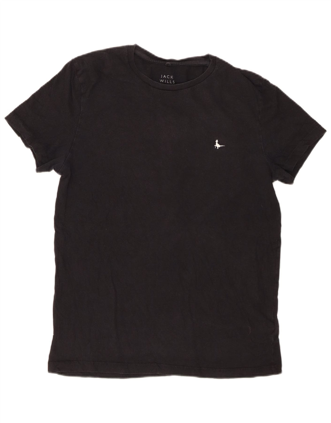 JACK WILLS Herre T-Shirt Top Lille Sort Bomuld