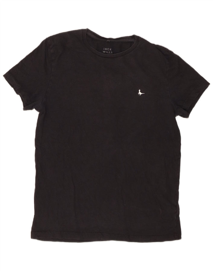 JACK WILLS Herre T-Shirt Top Lille Sort Bomuld