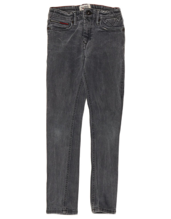 TOMMY HILFIGER Piger Skinny Jeans 7-8 år W20 L22 Grå Bomuld