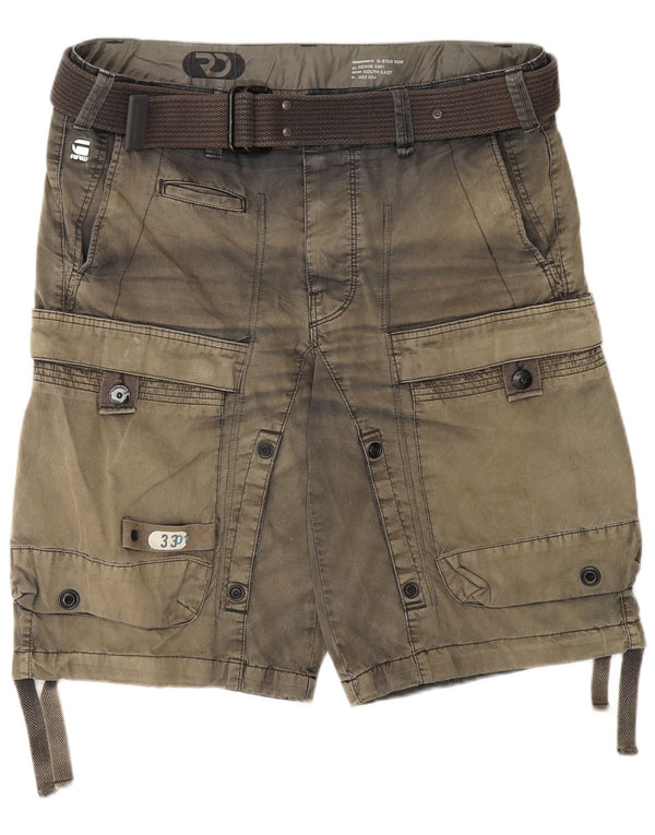 G-Star Mens Graphic Cargo Shorts Large W36 Khaki
