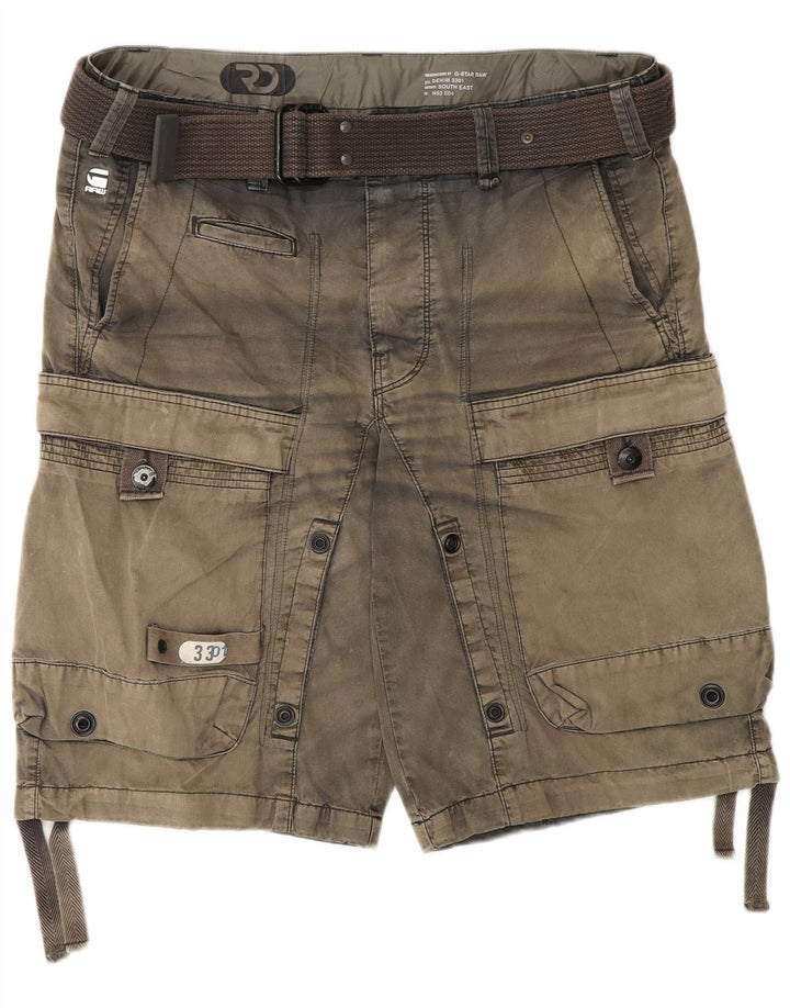 G-Star grafiske cargo-shorts til mænd Large W36 Khaki