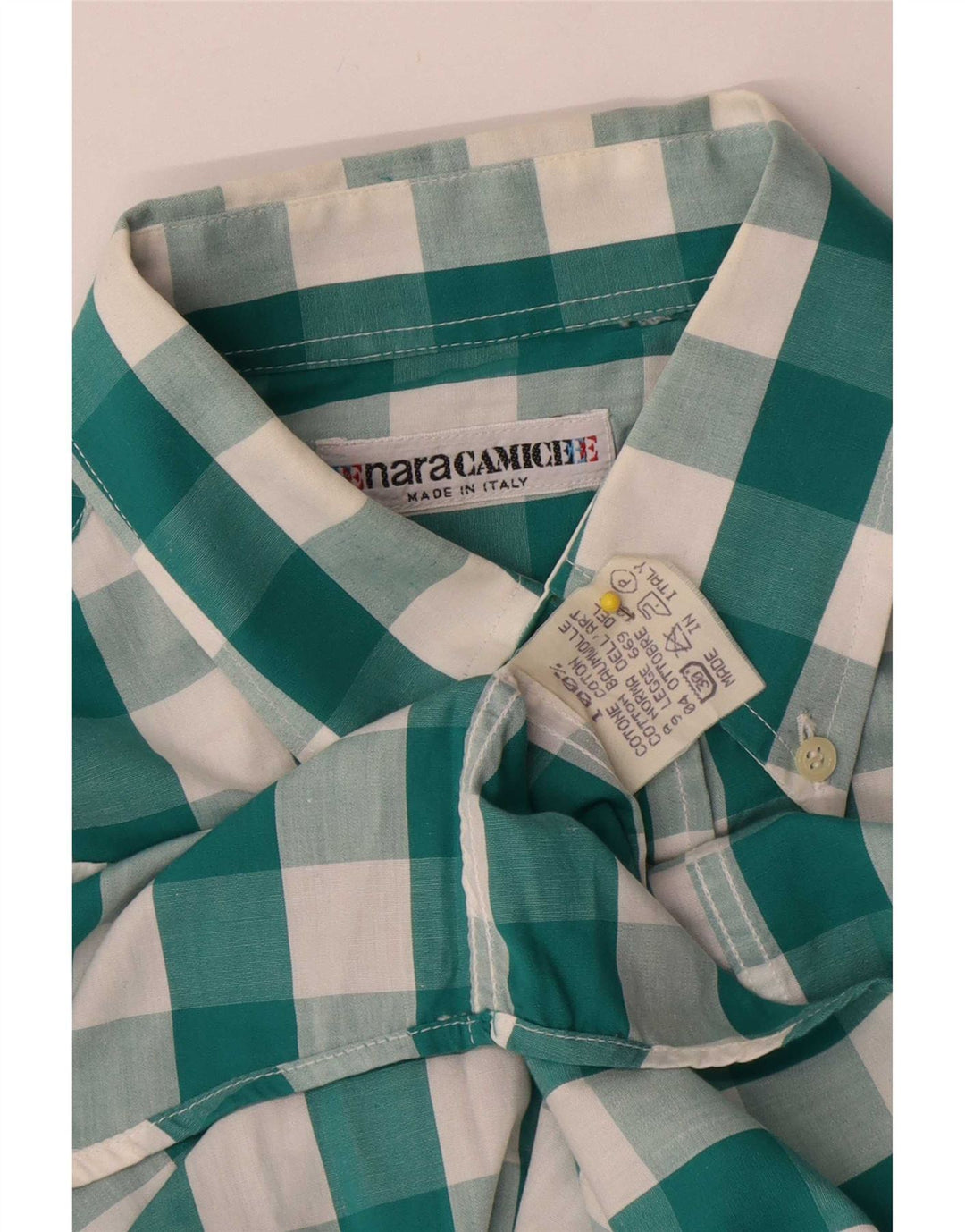 Enara Camicece Herreskjorte Medium Green Gingham Cotton