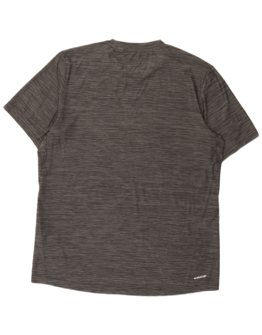 Adidas Herre Aeroready T-Shirt Top Medium Grey Flecked Polyester