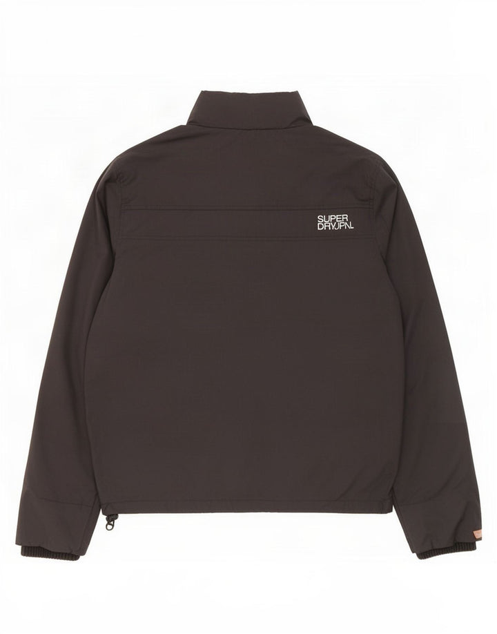 Superdry Grafisk regnjakke til mænd UK 40 Stor sort nylon