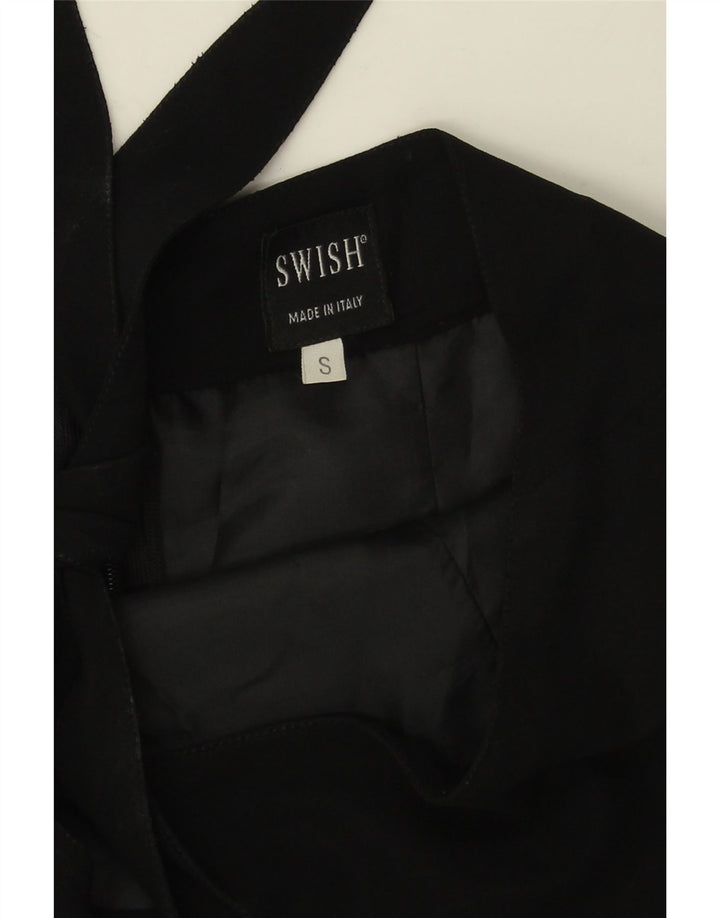 Swish Dame Halter Dress UK 10 Small Black Viscose