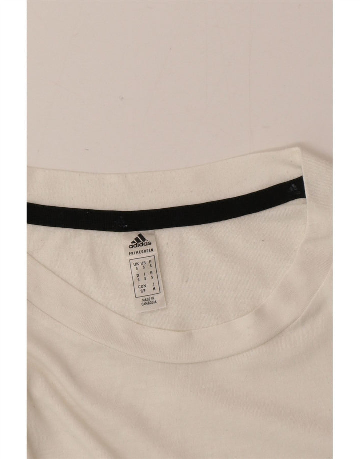 Adidas Herre T-Shirt Top Lille Hvid