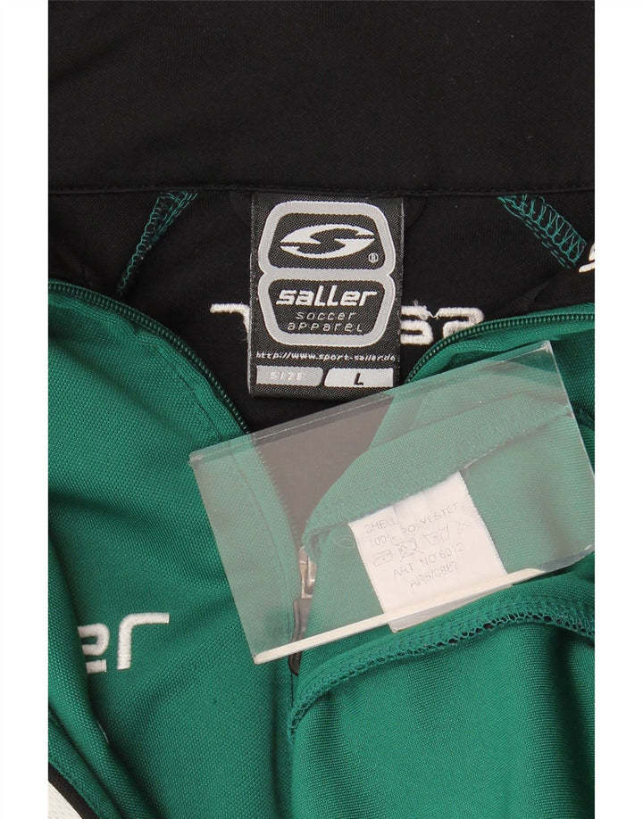 Saller Herre grafisk træningsdragt Topjakke Stor Grøn Colourblock Polyester