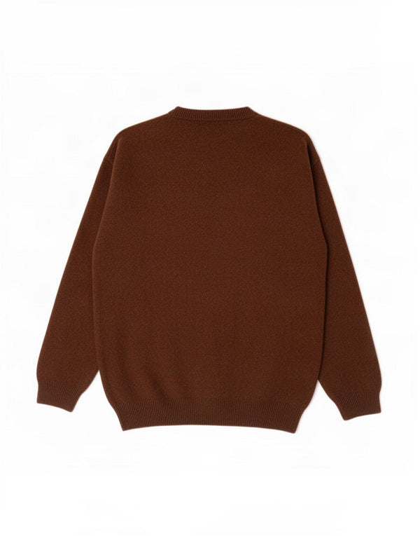 Marlboro Classics Herre V-hals sweater Medium Brun Uld