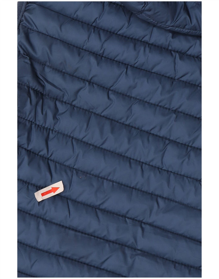 Massimo Dutti Dame Hætte Polstret Gilet UK 12 Medium Blue Polyester