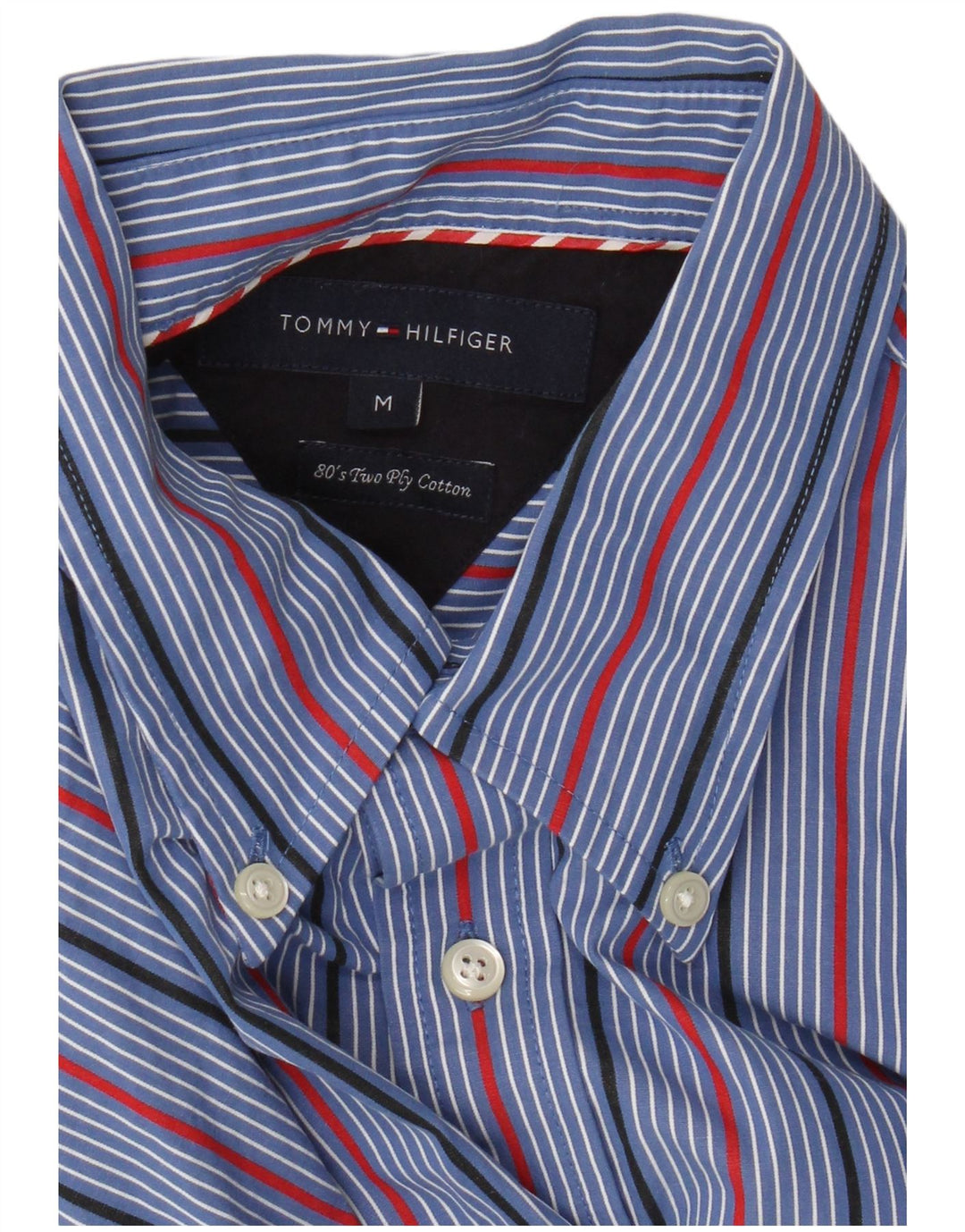 Tommy Hilfiger Herreskjorte Medium Blå Stribet Bomuld