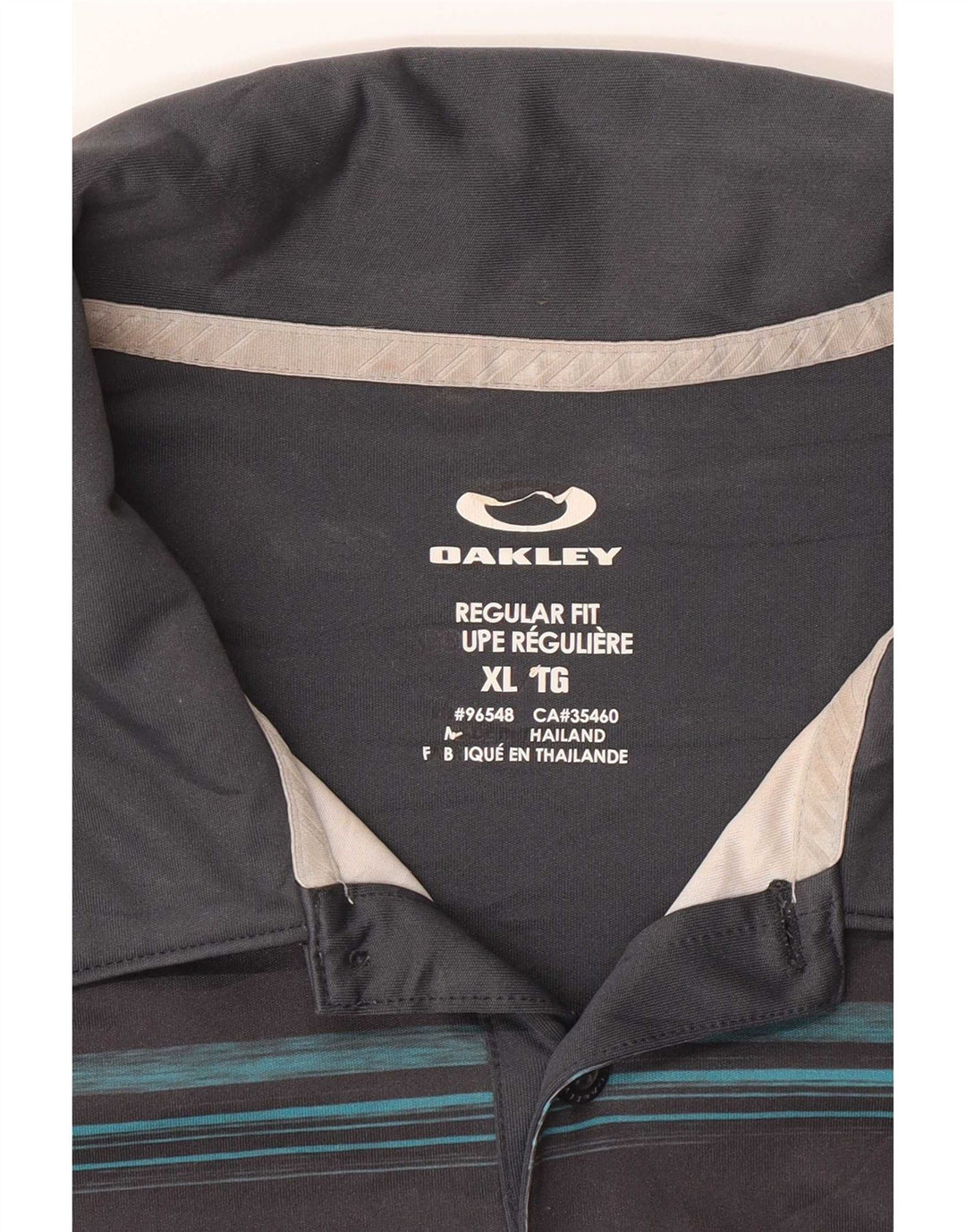 Oakley Herre Regular Fit Polo Shirt XL Gråstribet