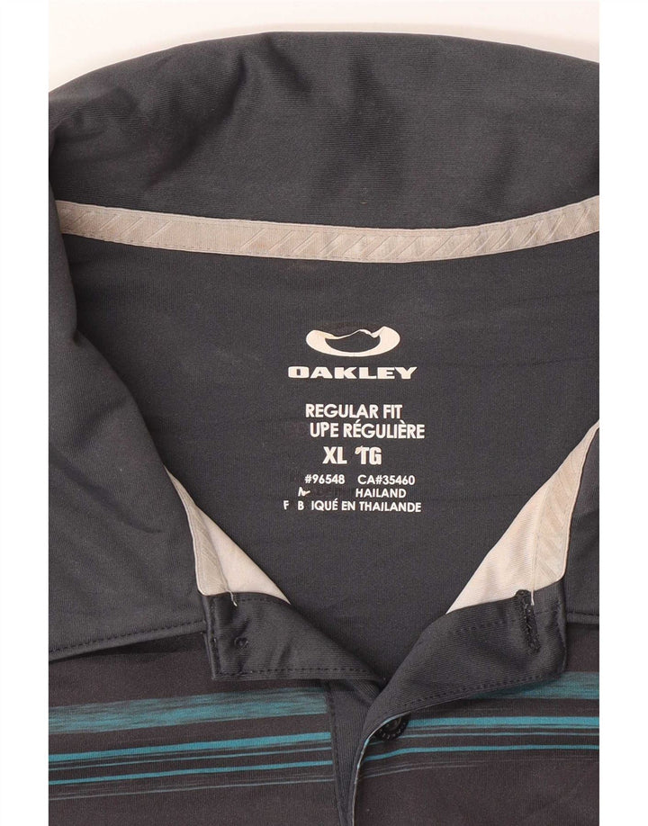 Oakley Herre Regular Fit Polo Shirt XL Gråstribet