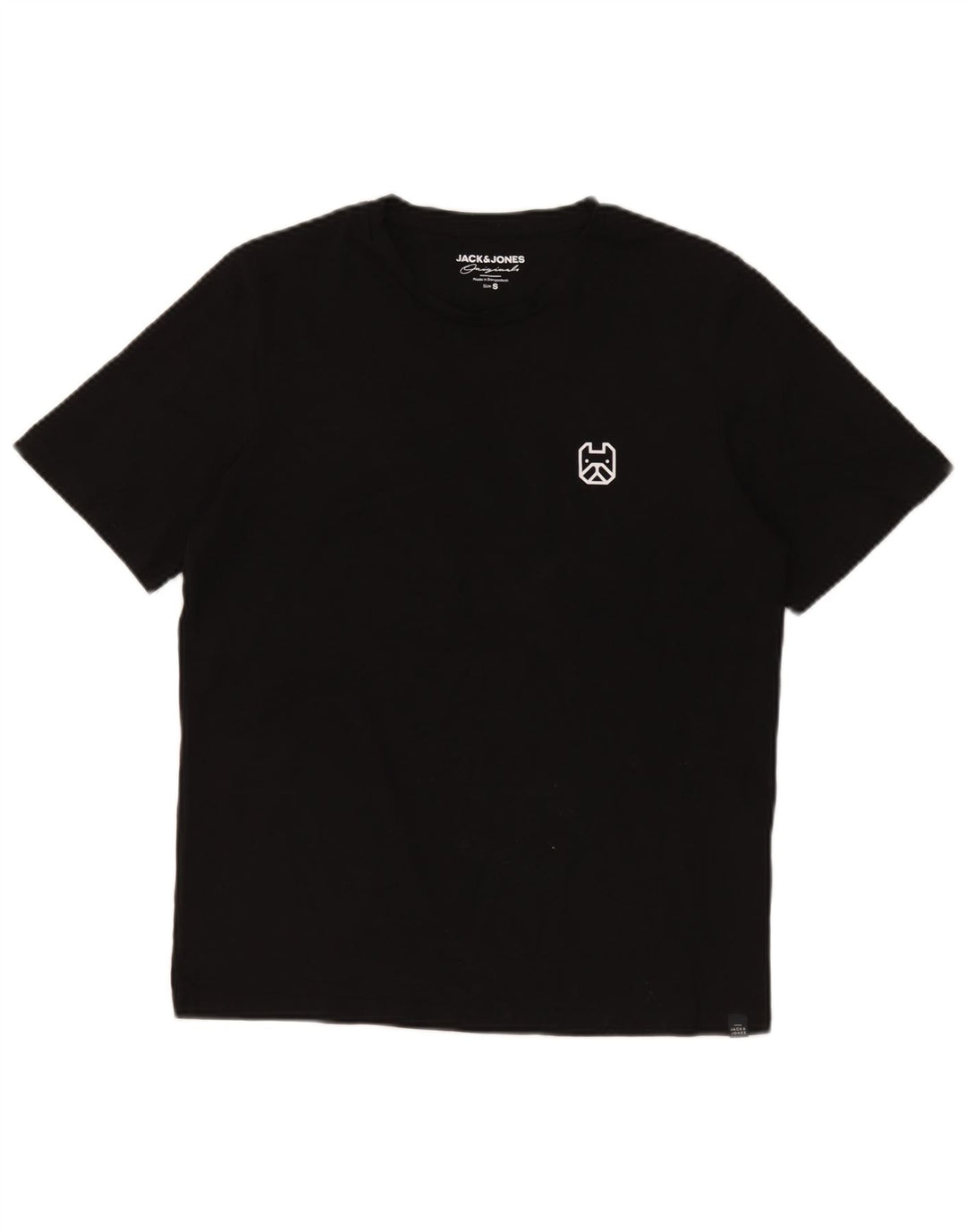 Jack & Jones herre T-shirt top lille sort bomuld
