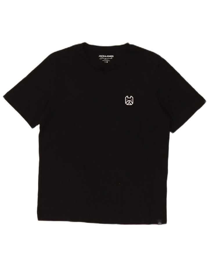 Jack & Jones herre T-shirt top lille sort bomuld