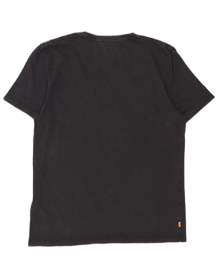 Timberland Herre Regular Fit grafisk T-shirt top lille sort bomuld