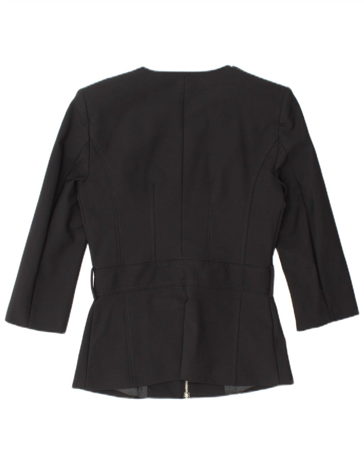 ELISABETTA FRANCHI Dame 3/4-ærmet blazerjakke IT 42 Medium Sort