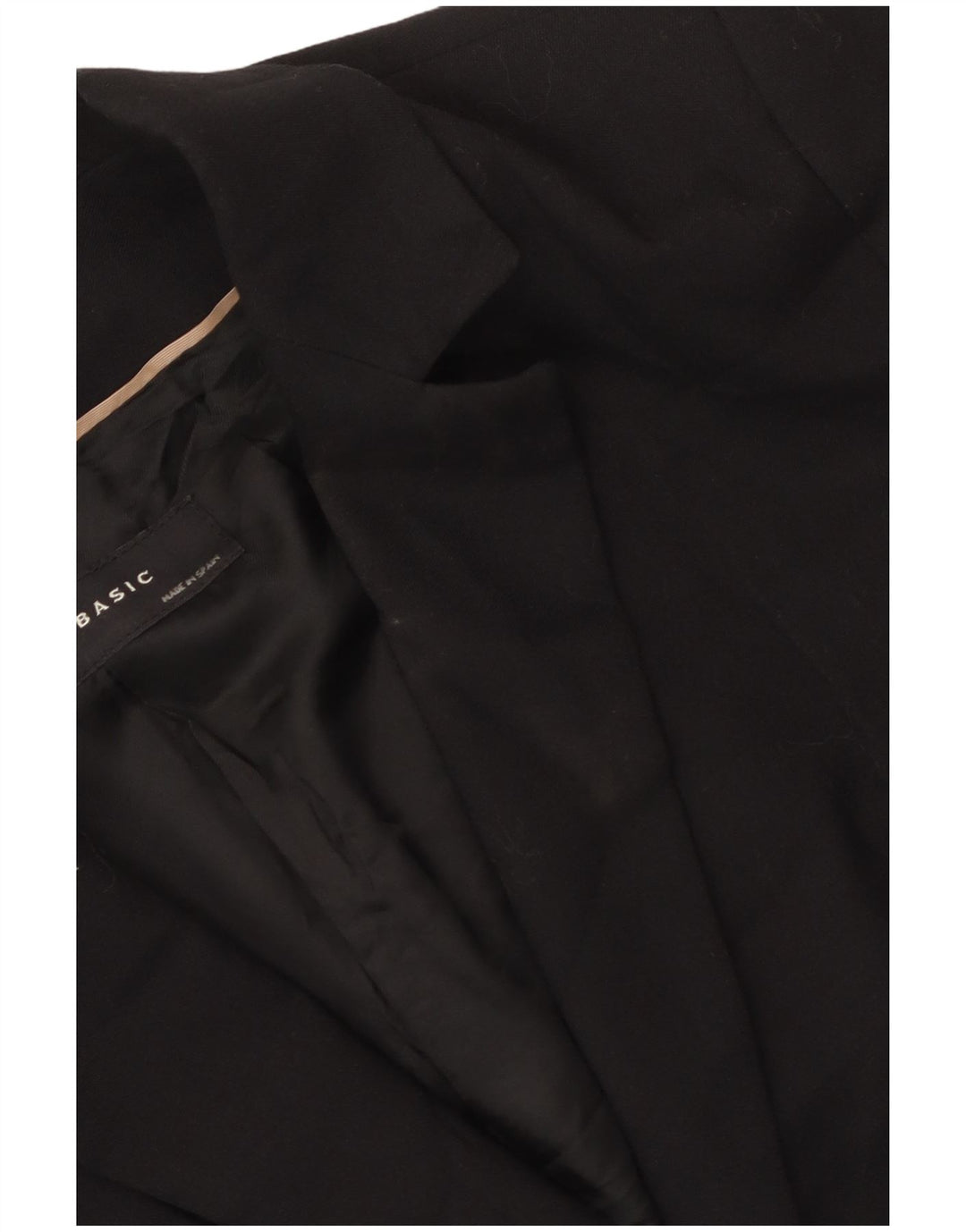 Zara Dame 1-knaps blazerjakke EU 38 Lille sort polyester