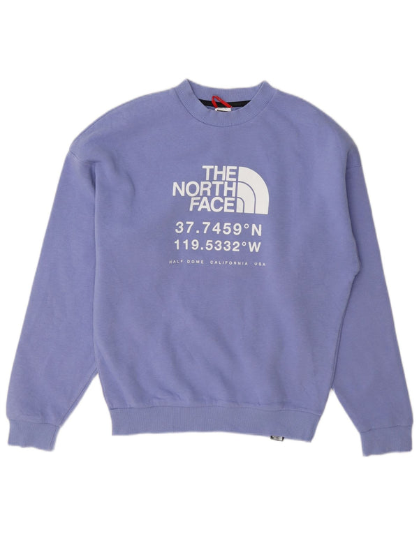 The North Face Dame Grafisk Sweatshirt Jumper UK 10 Lille Lilla