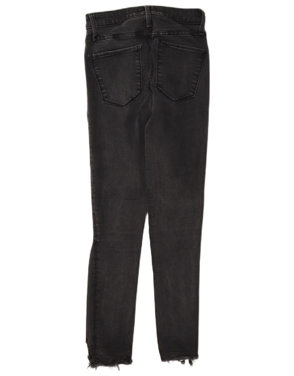 Abercrombie & Fitch Damer Distressed Skinny Jeans W26 L25 Grå Bomuld