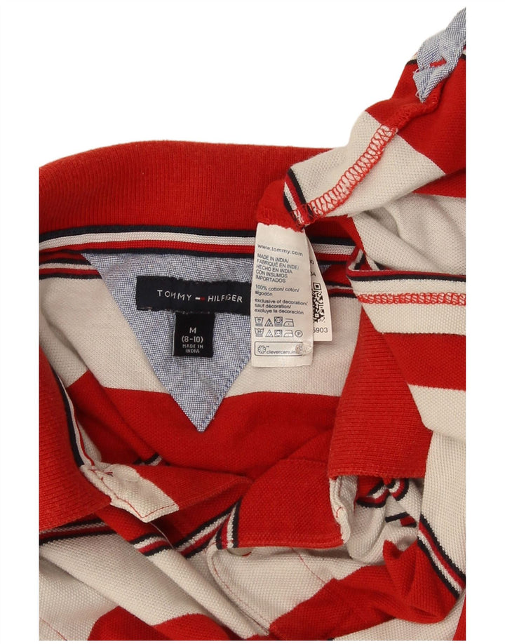 Tommy Hilfiger drenge poloshirt 8-9 år Medium rødstribet bomuld