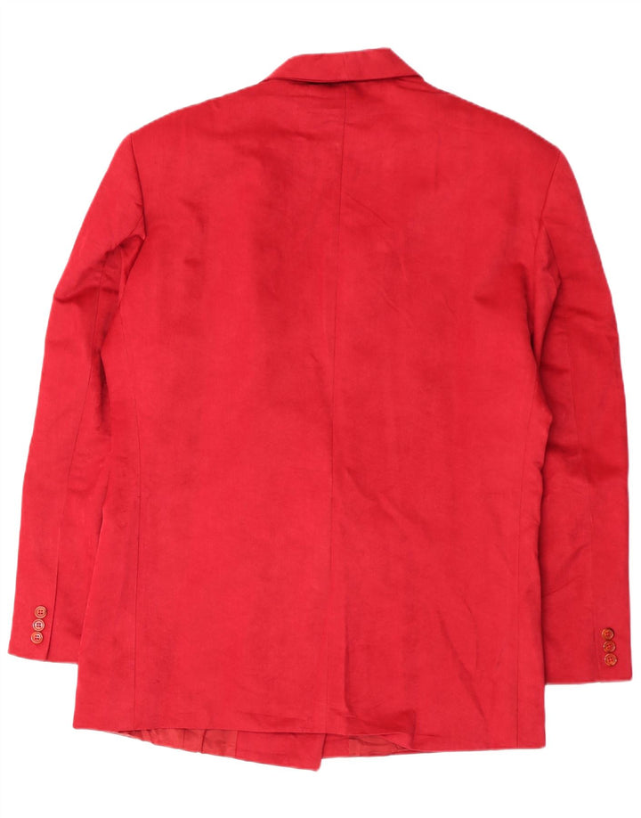 Vintage herre dobbeltradet blazerjakke IT 52 XL rød polyester