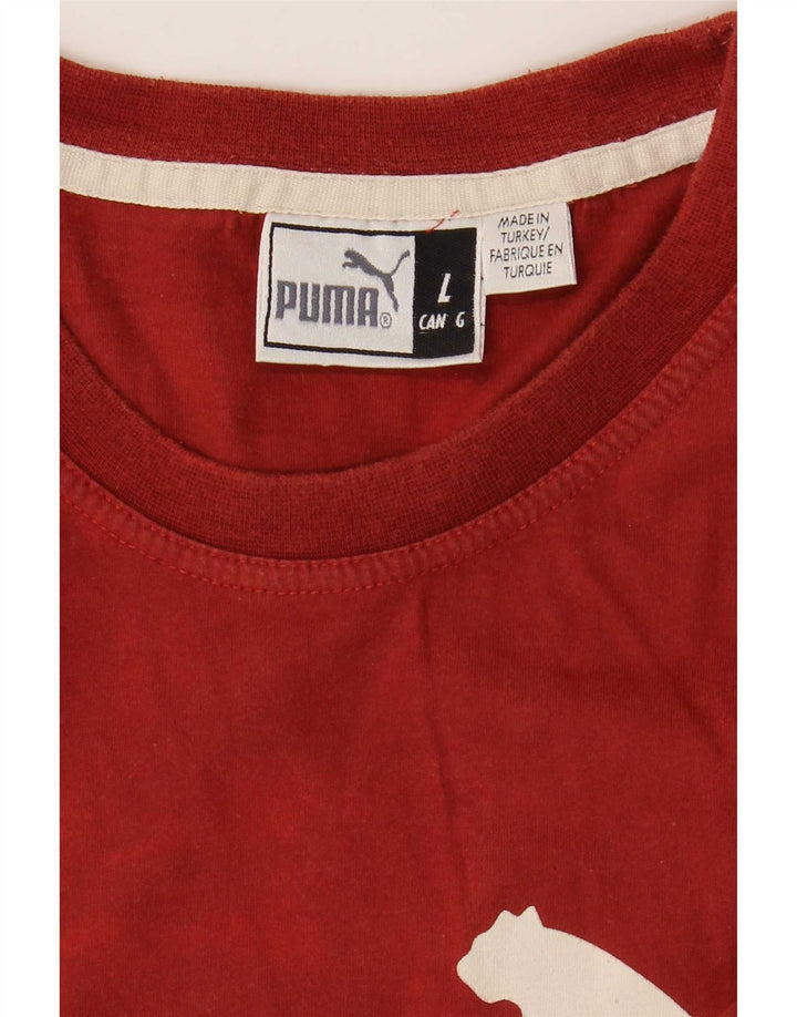 Puma Herre Grafisk T-Shirt Top Stor Brun