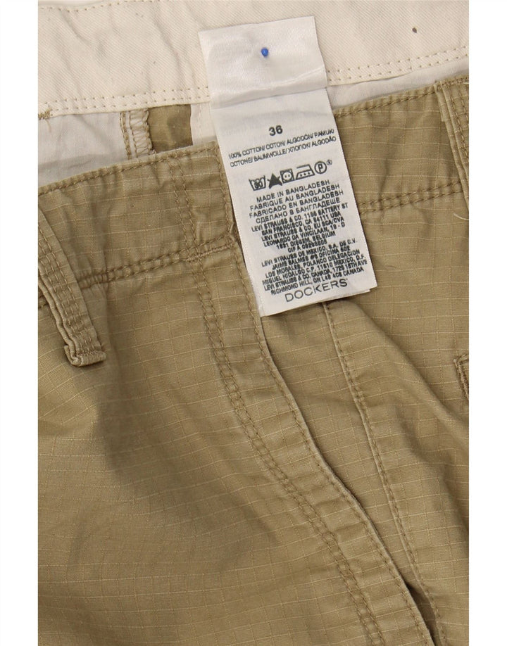 DOCKERS Mens Cargo Trousers W36 Large  Khaki Cotton Vintage Dockers and Second-Hand Dockers from Messina Hembry 