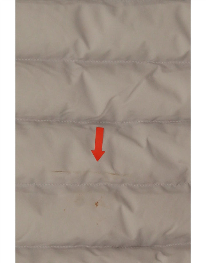 Superdry Polstret frakke med hætte til kvinder UK 10 lille grå polyester