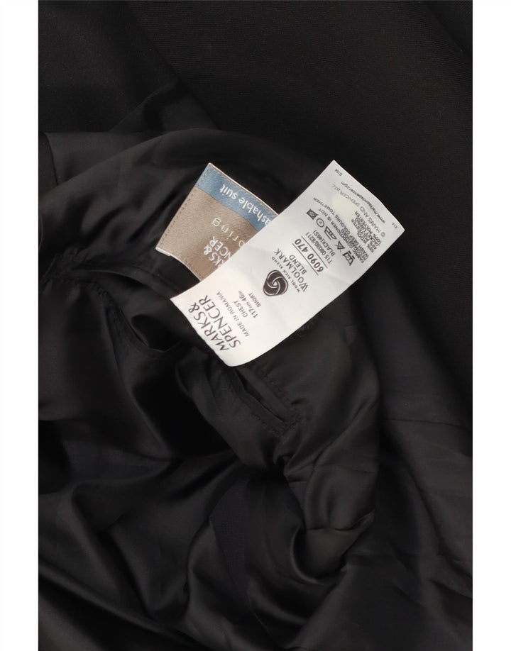 Marks & Spencer Herre 2-knaps blazerjakke UK 46 XL Sort Uld