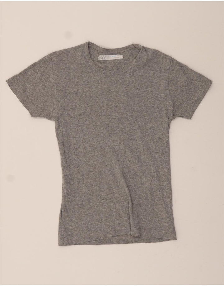 ZARA Mens Slim Fit T-Shirt Top Medium Grey Vintage Zara and Second-Hand Zara from Messina Hembry 