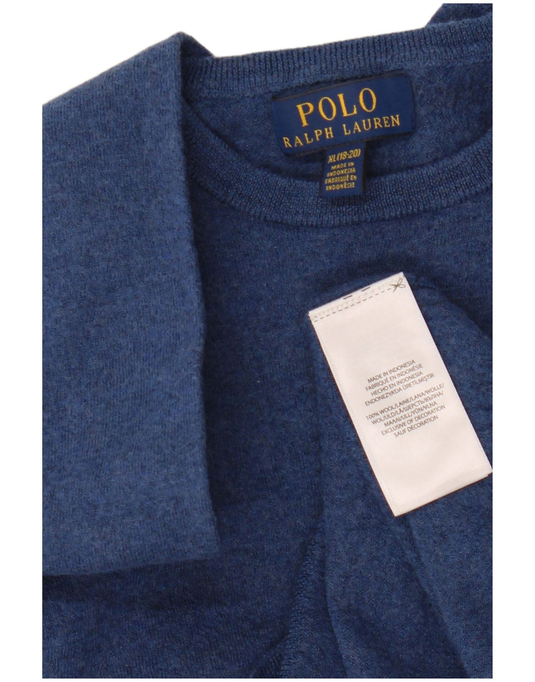 POLO RALPH LAUREN drenge sweater med rund hals 13-14 år XL marineblå