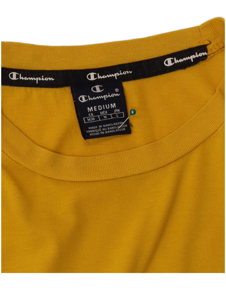Champion Herre Grafisk T-Shirt Top Medium Gul