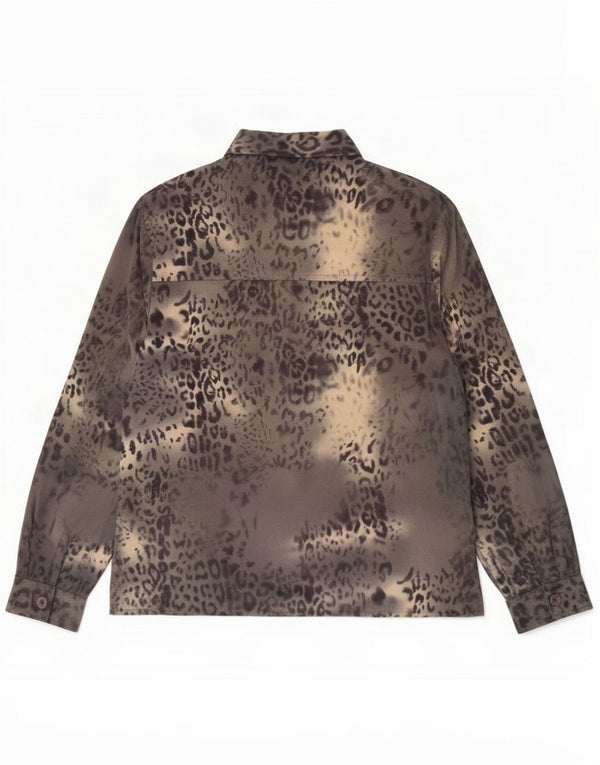 Silmar Womens Regular Shirt UK 12 Medium Grey Animal Print
